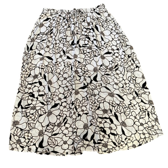 Worthington Maxi Skirt PXL drawstring neutral floral - Picture 1 of 9